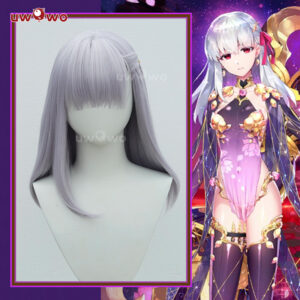 Uwowo Game Fate/Grand Order Assassin Kama Stage 2 Cosplay Wig Long Light Purple Hair