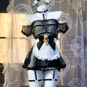 Fragrant Black Bear Maid Outfit Lingerie
